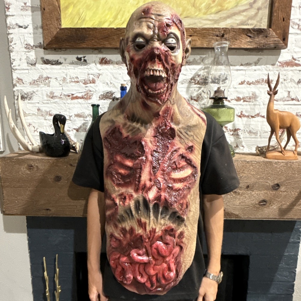HALLOWEEN LATEX ZOMBIE/MUMMY MASK WITH BODY